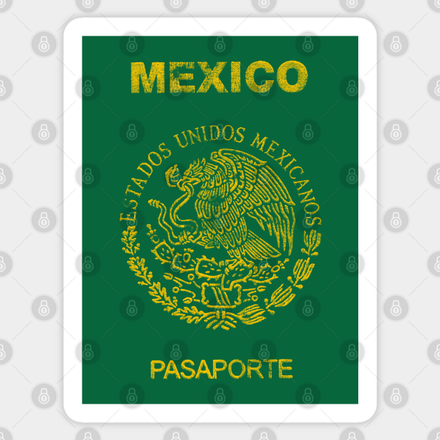 Mexico Passport Vintage Style Design Mexican Pride Sticker Teepublic 9329